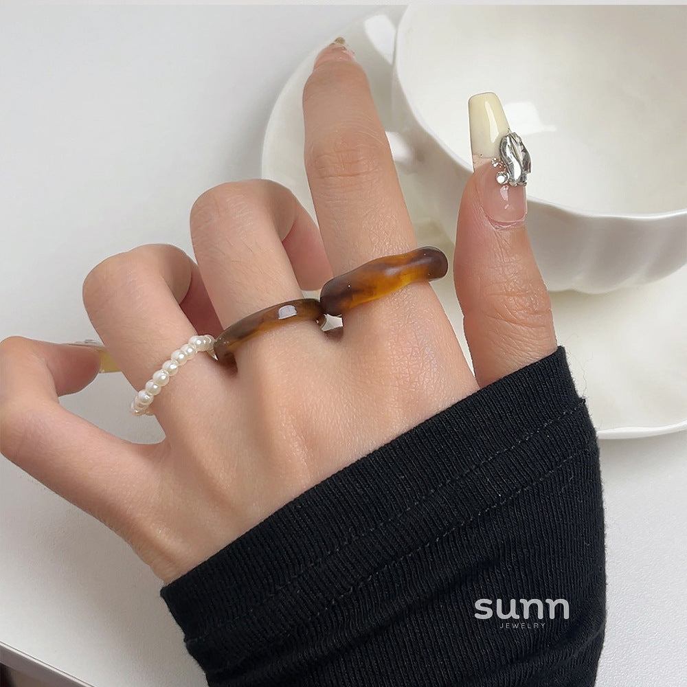 Wanda Resin Ring Set [8ZLROPI4]