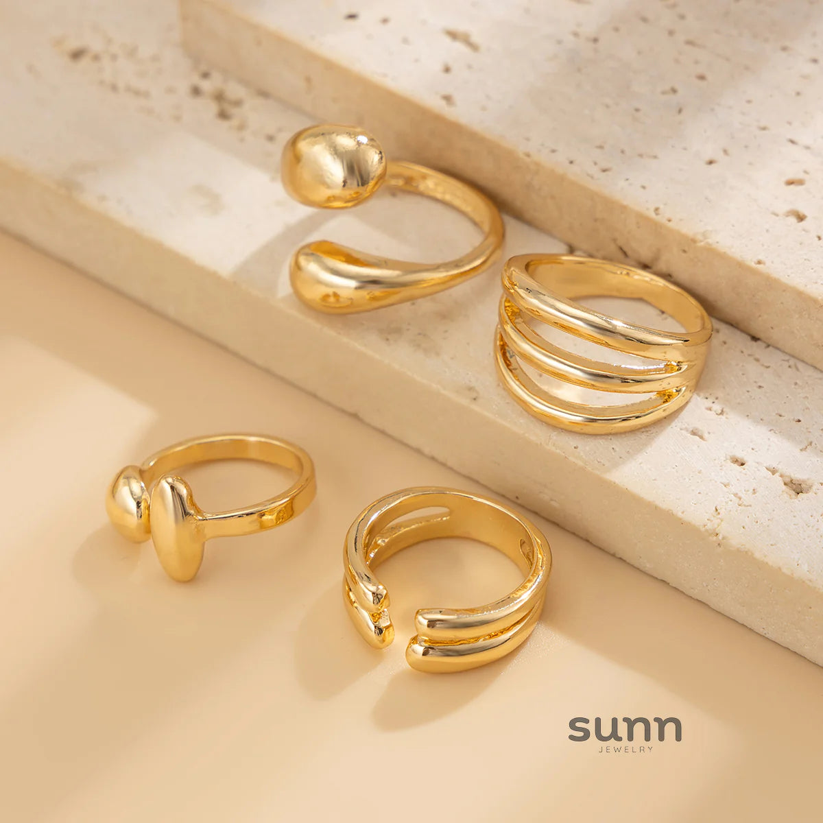 Wednesday Waterdrop Ring Set