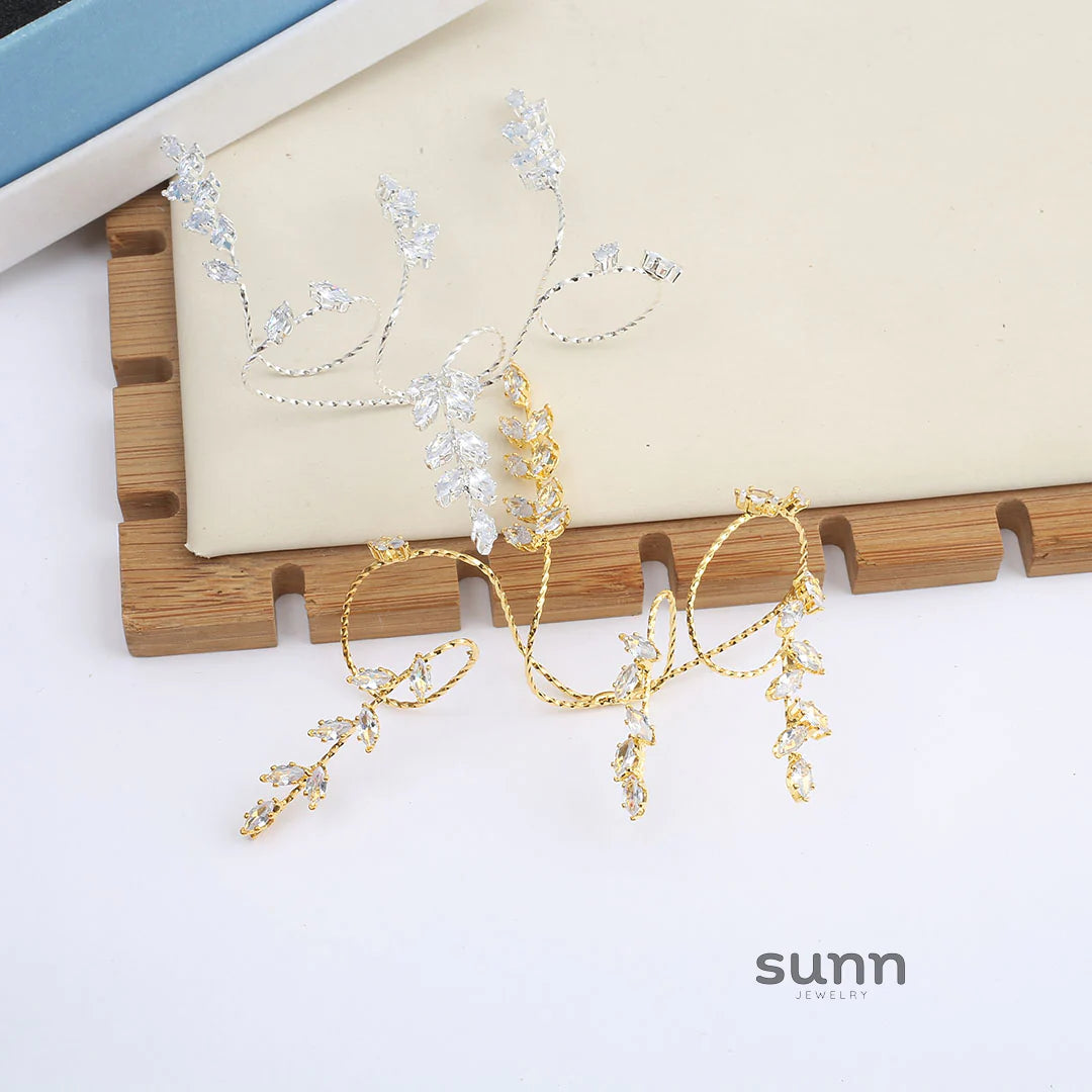 Wesley Zircon Leaf Stacking Ring