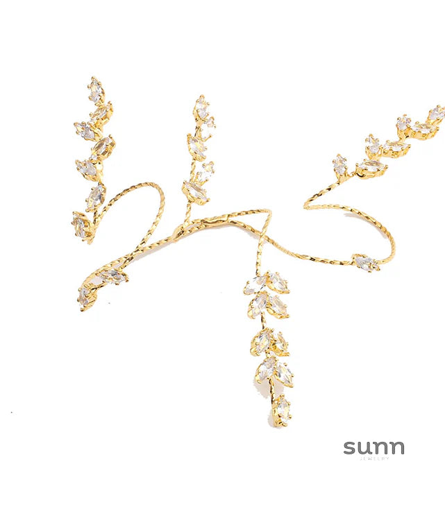 Wesley Zircon Leaf Stacking Ring