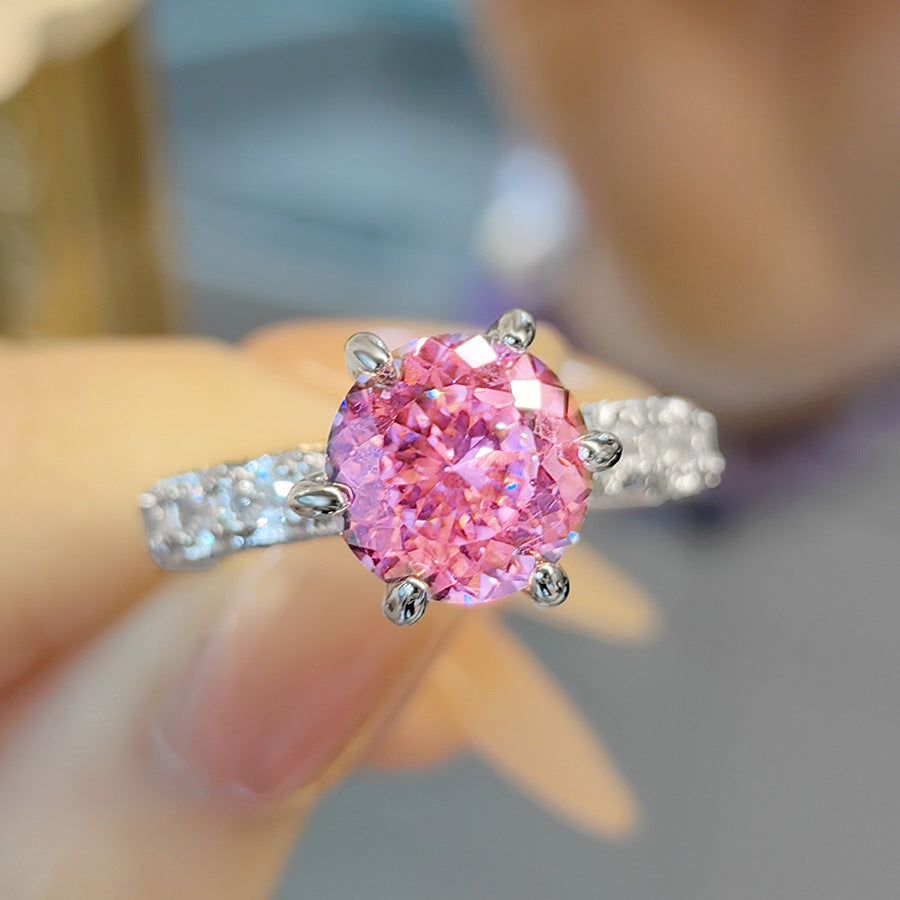 Weslyn Pink Bird's Nest Ring [BAKY11U8]