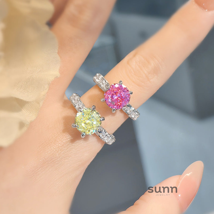 Weslyn Pink Bird's Nest Ring [BAKY11U8]