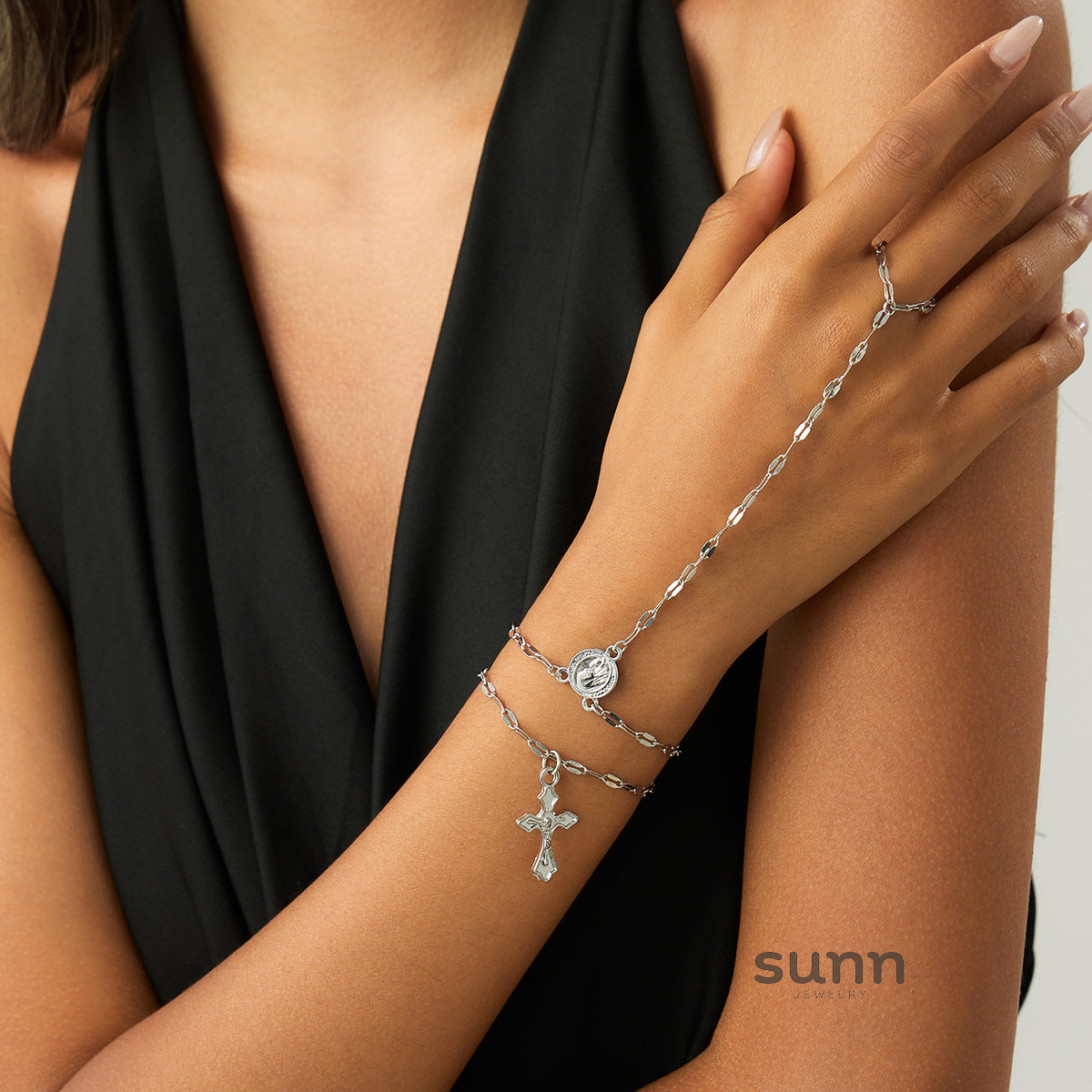 Westlyn Layered Cross Bracelet [OZPICODZ]