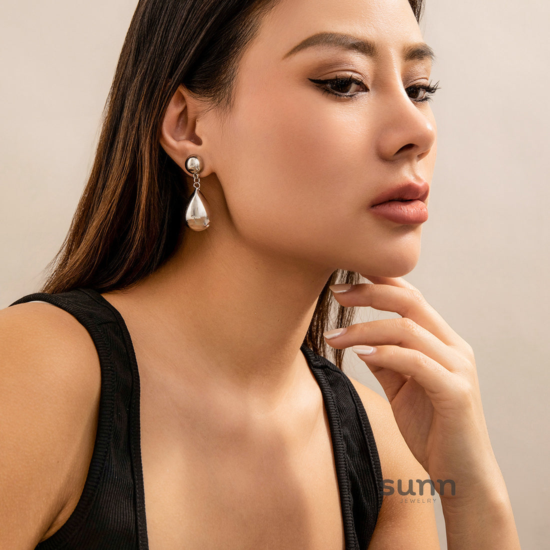 Whitlee Geometric Bean Drop Earrings [56UJLQ8F]