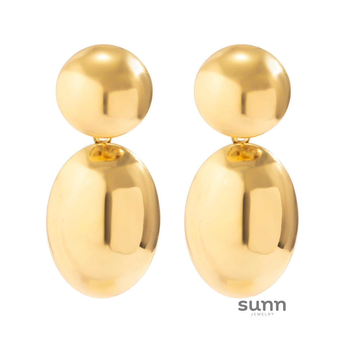 Whitlee Geometric Bean Drop Earrings [1Z5UFLQD]