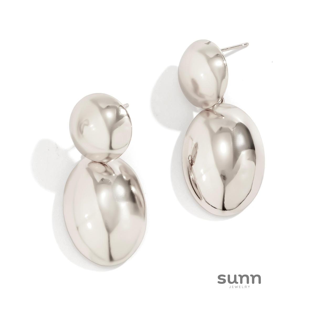 Whitlee Geometric Bean Drop Earrings [B3Q0RSZC]