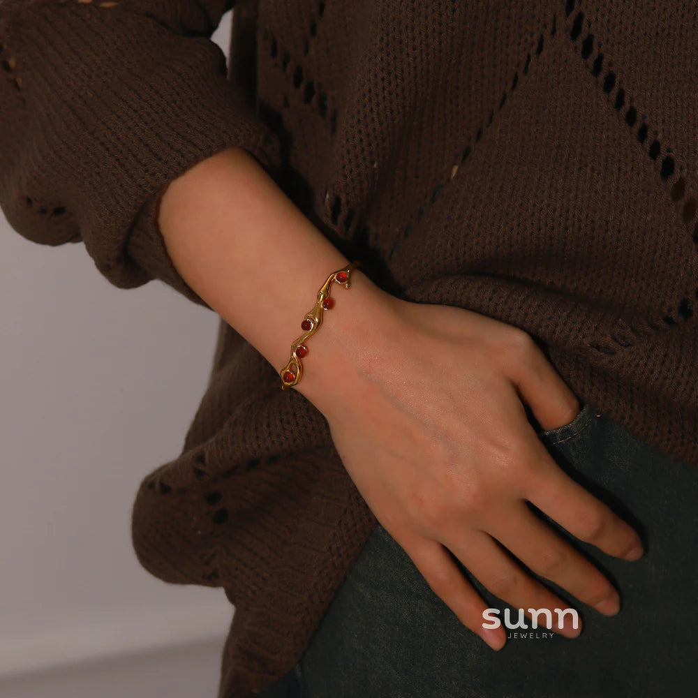 Whitley Vintage Stone Cuff Bracelet
