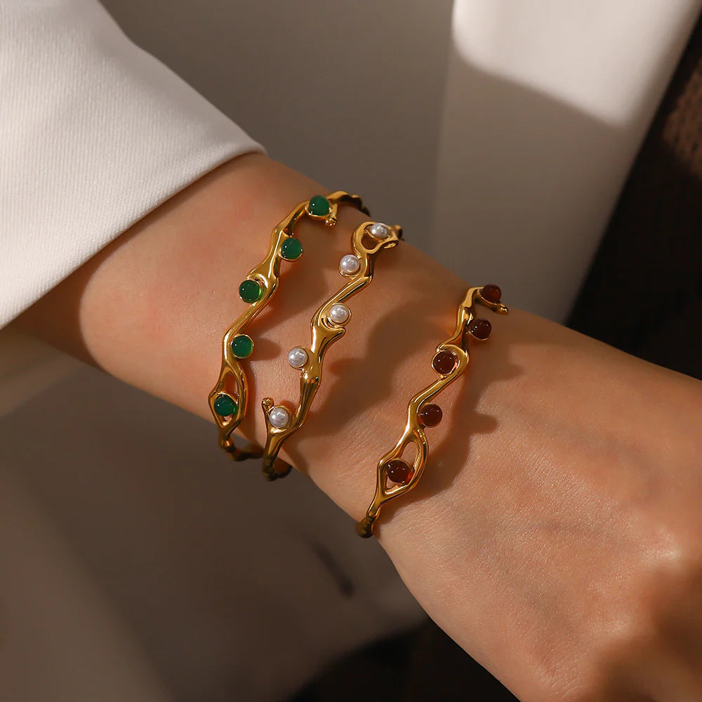Whitley Vintage Stone Cuff Bracelet