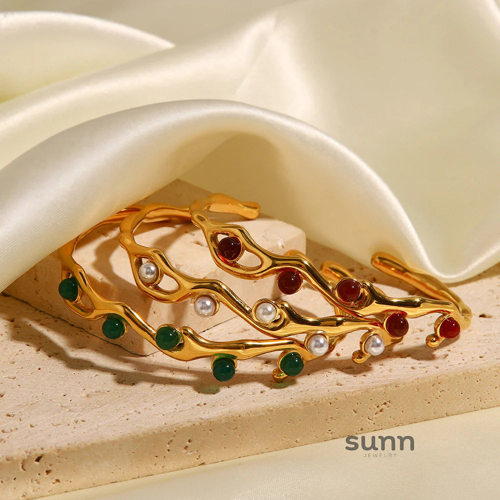 Whitley Vintage Stone Cuff Bracelet