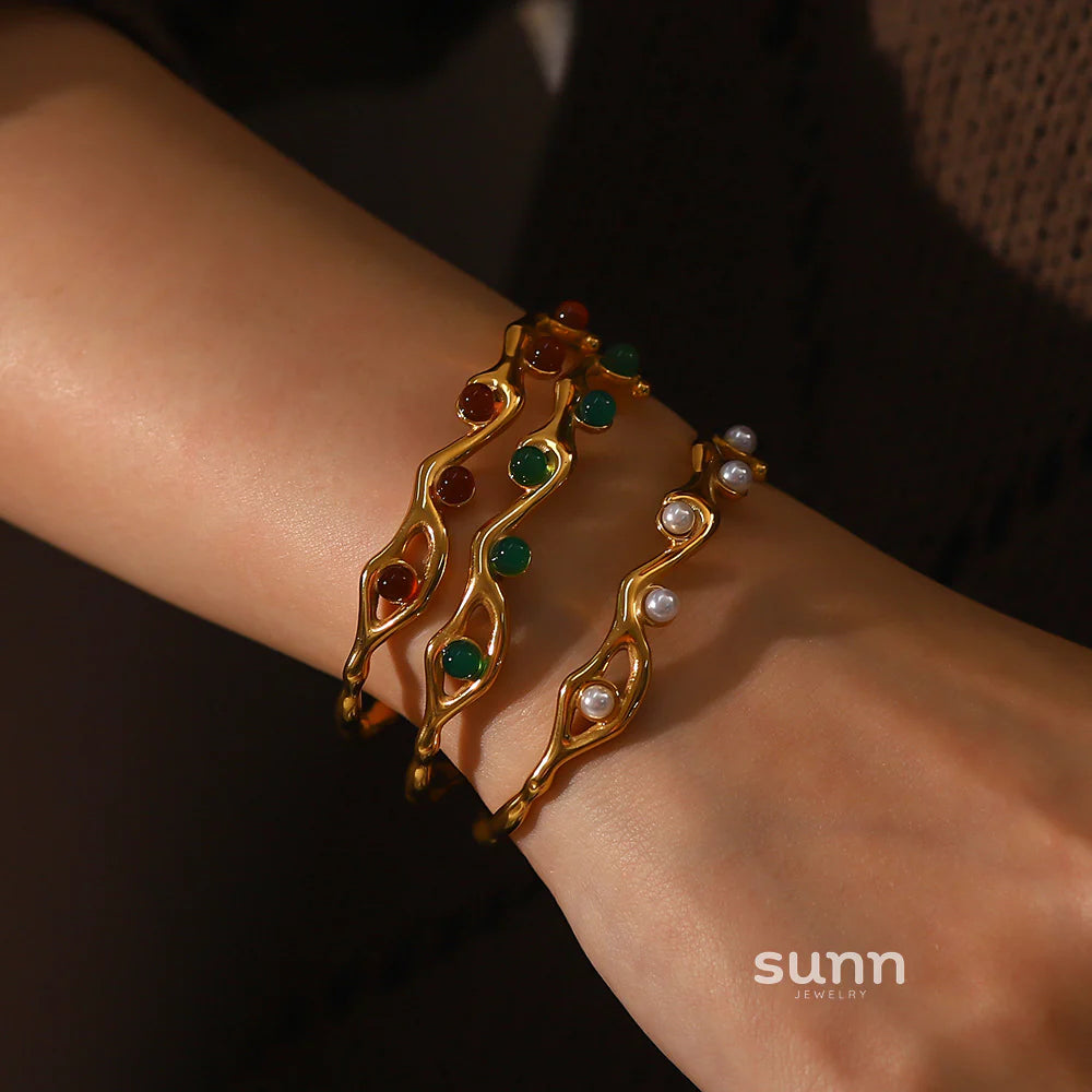 Whitley Vintage Stone Cuff Bracelet