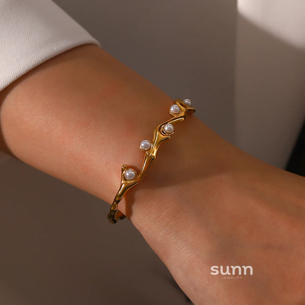 Whitley Vintage Stone Cuff Bracelet