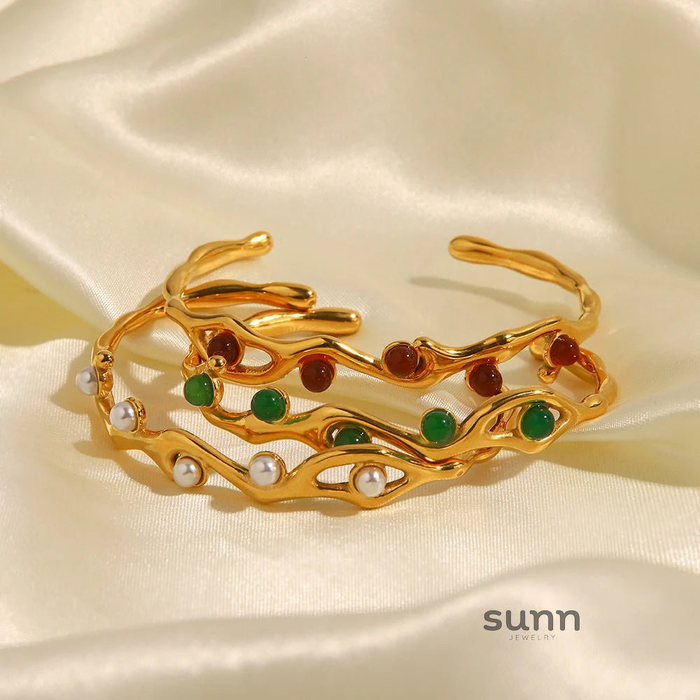 Whitley Vintage Stone Cuff Bracelet