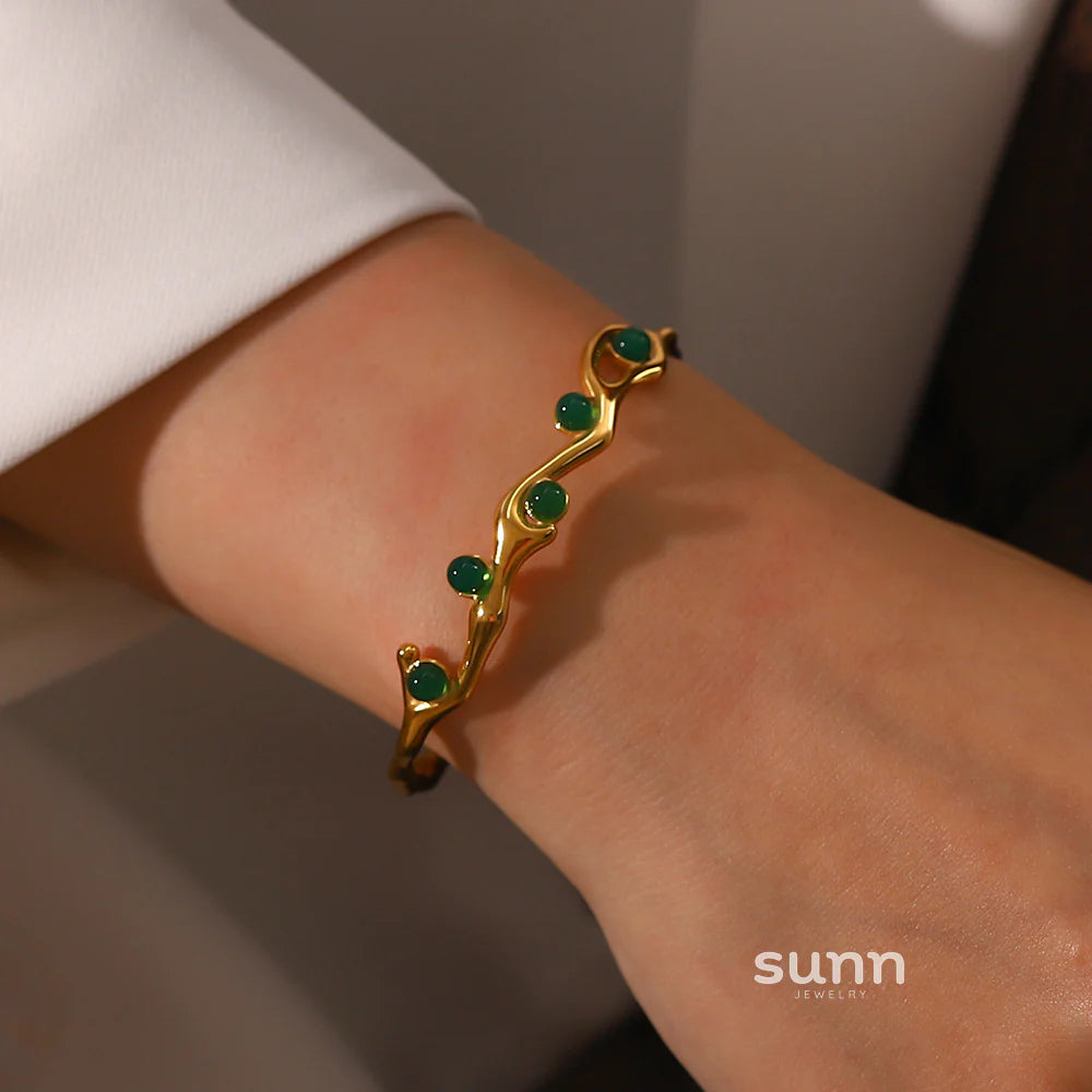 Whitley Vintage Stone Cuff Bracelet