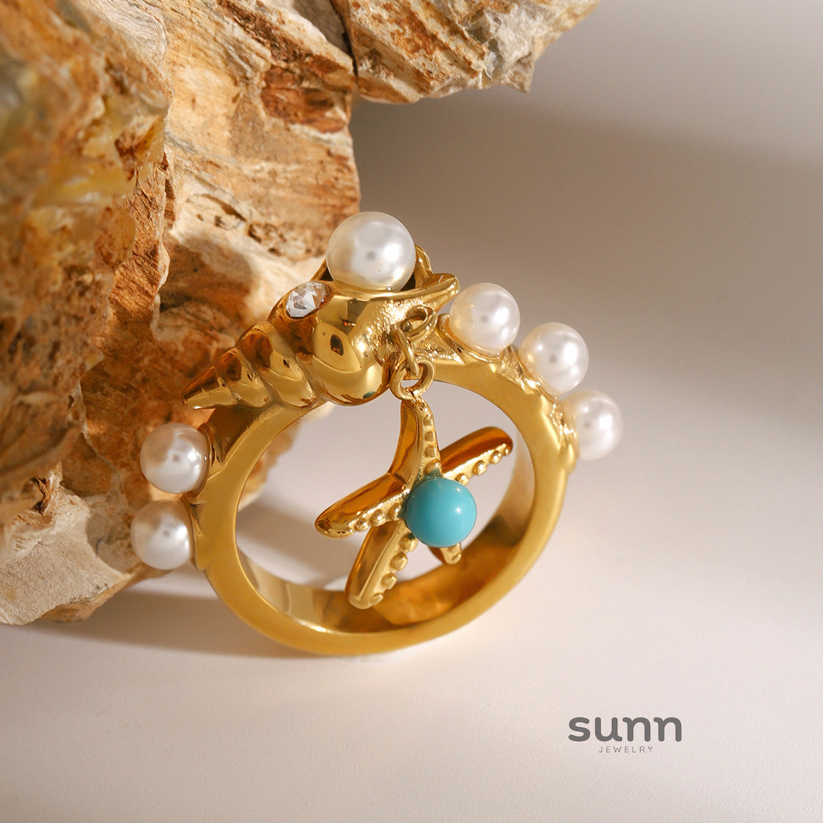 Whitney Pearl Starfish Ring [1SHAEPEO]