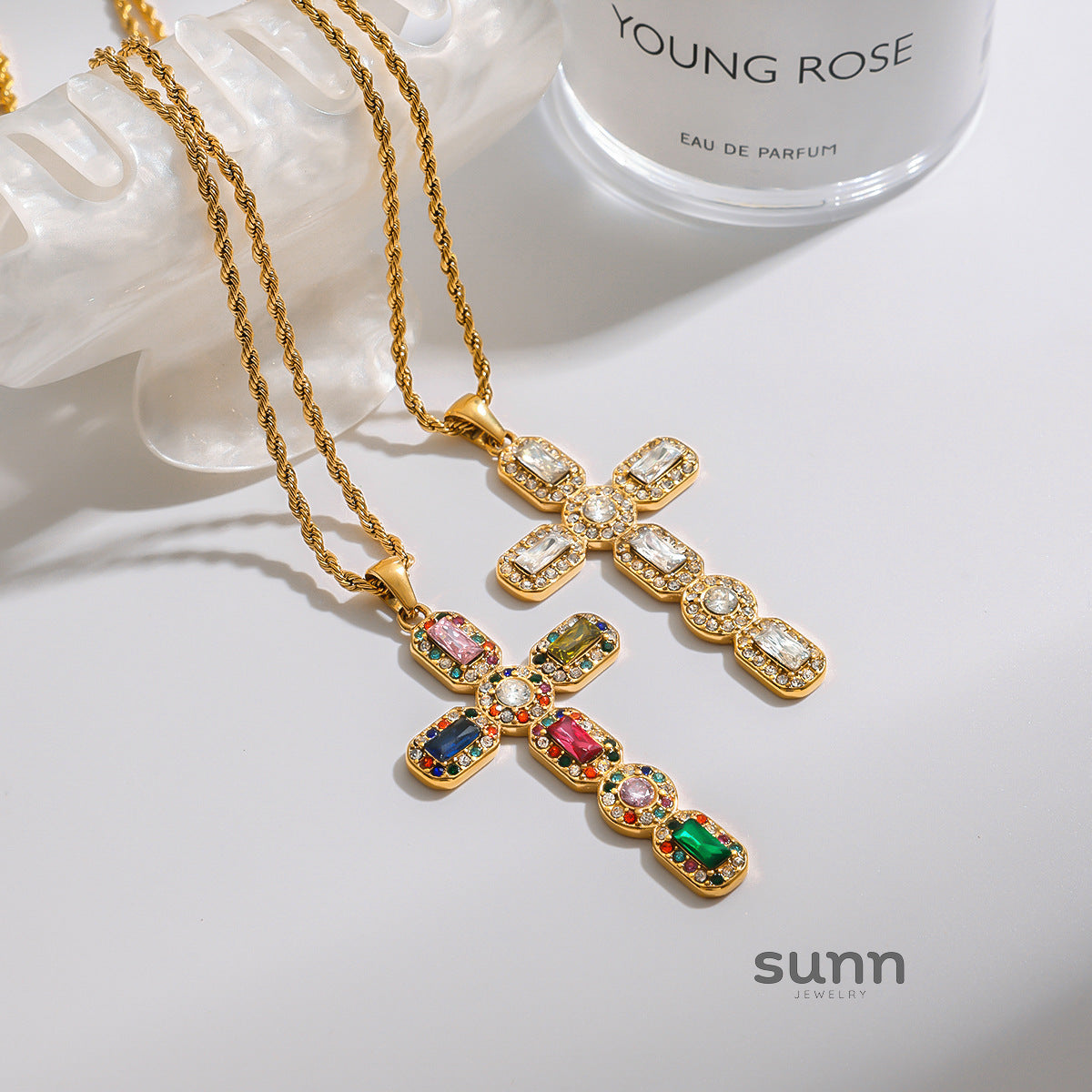 Willamina Layered Cross Necklace [OKUIJKW4]