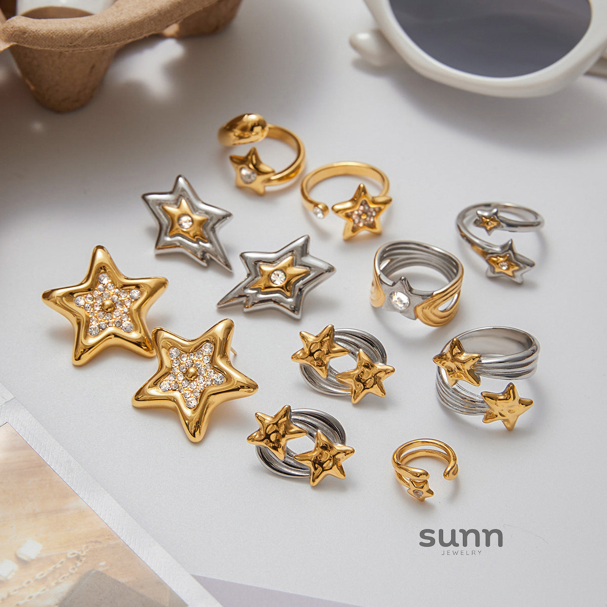 Willamina Starburst Stacking Ring [7GHL1E4U]