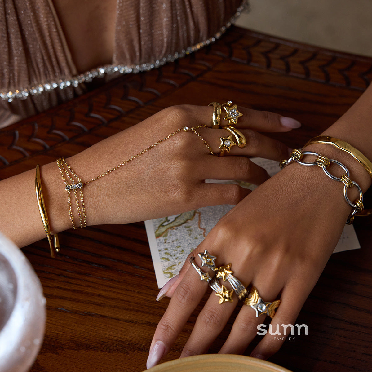 Willamina Starburst Stacking Ring [KHF9KACT]