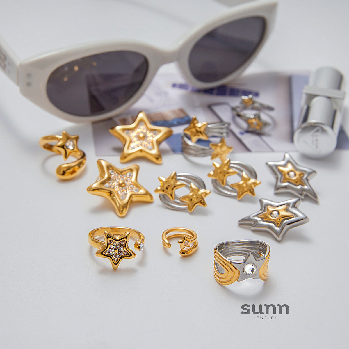 Willamina Starburst Stacking Ring [113MYB8V]