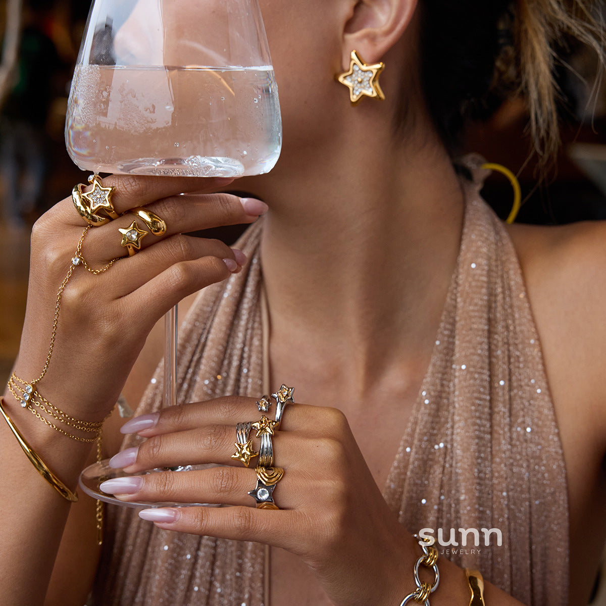 Willamina Starburst Stacking Ring [WQF5EE1N]