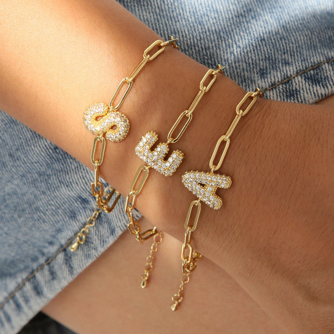 Willow Bubble Initial Bracelet [44P719W5]