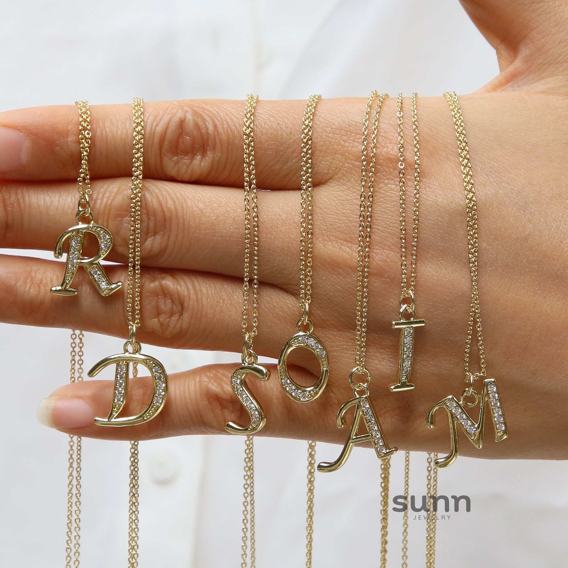 Winifred Delicate Alphabet Necklace [EODBN178]