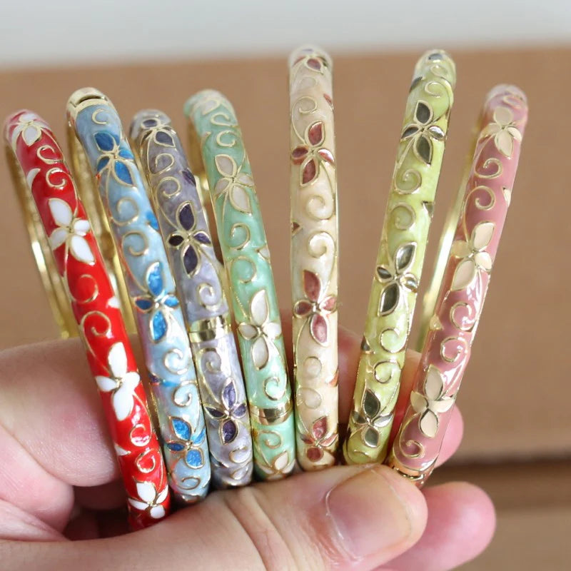Xaria Clover Enamel Bangle