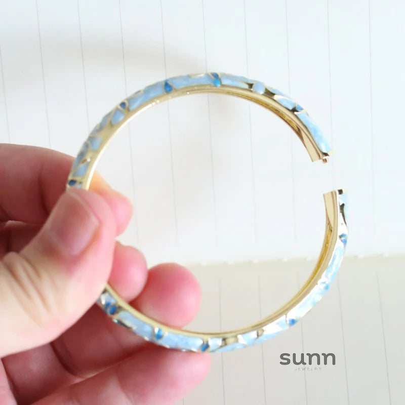 Xaria Clover Enamel Bangle
