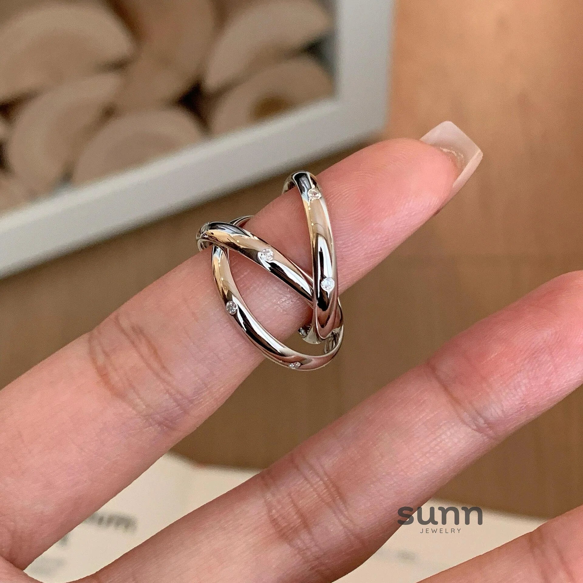 Xenia Triple Layered Ring
