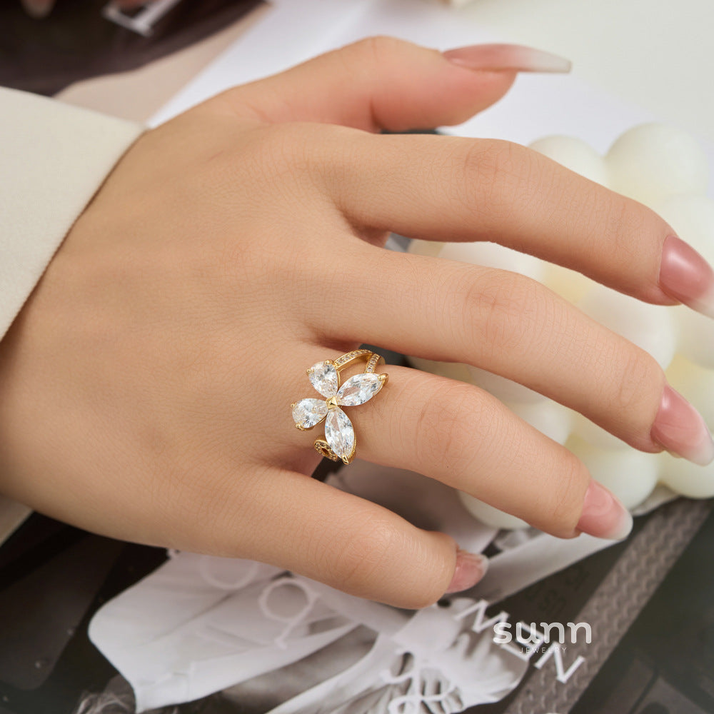 Ximenna Zircon Butterfly Ring [U3Y6TKTK]