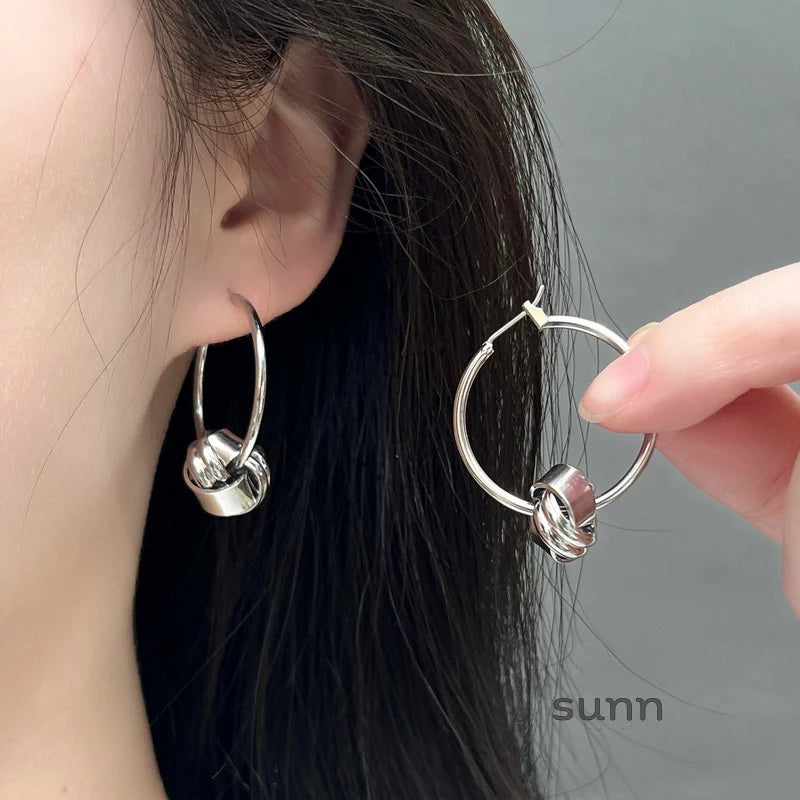 Xitlaly Knotted Hoop Earrings