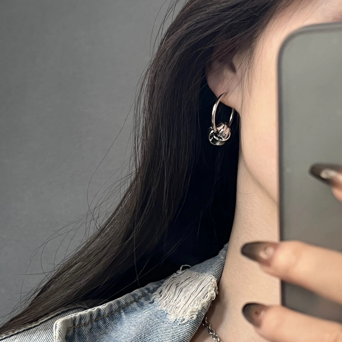 Xitlaly Knotted Hoop Earrings