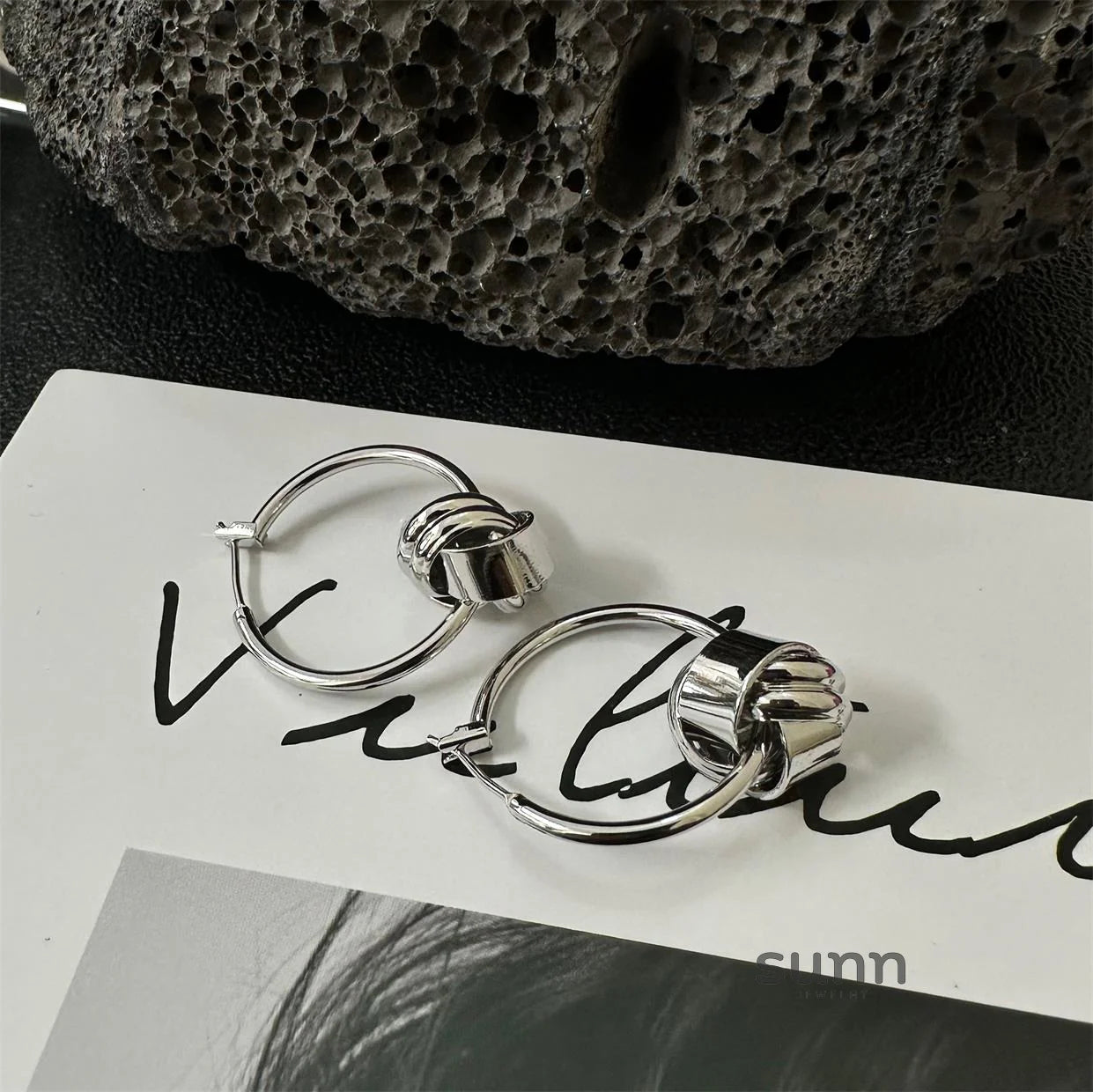 Xitlaly Knotted Hoop Earrings