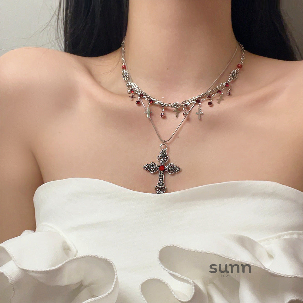 Yadira Dark Cross Choker [PSJSU20A]