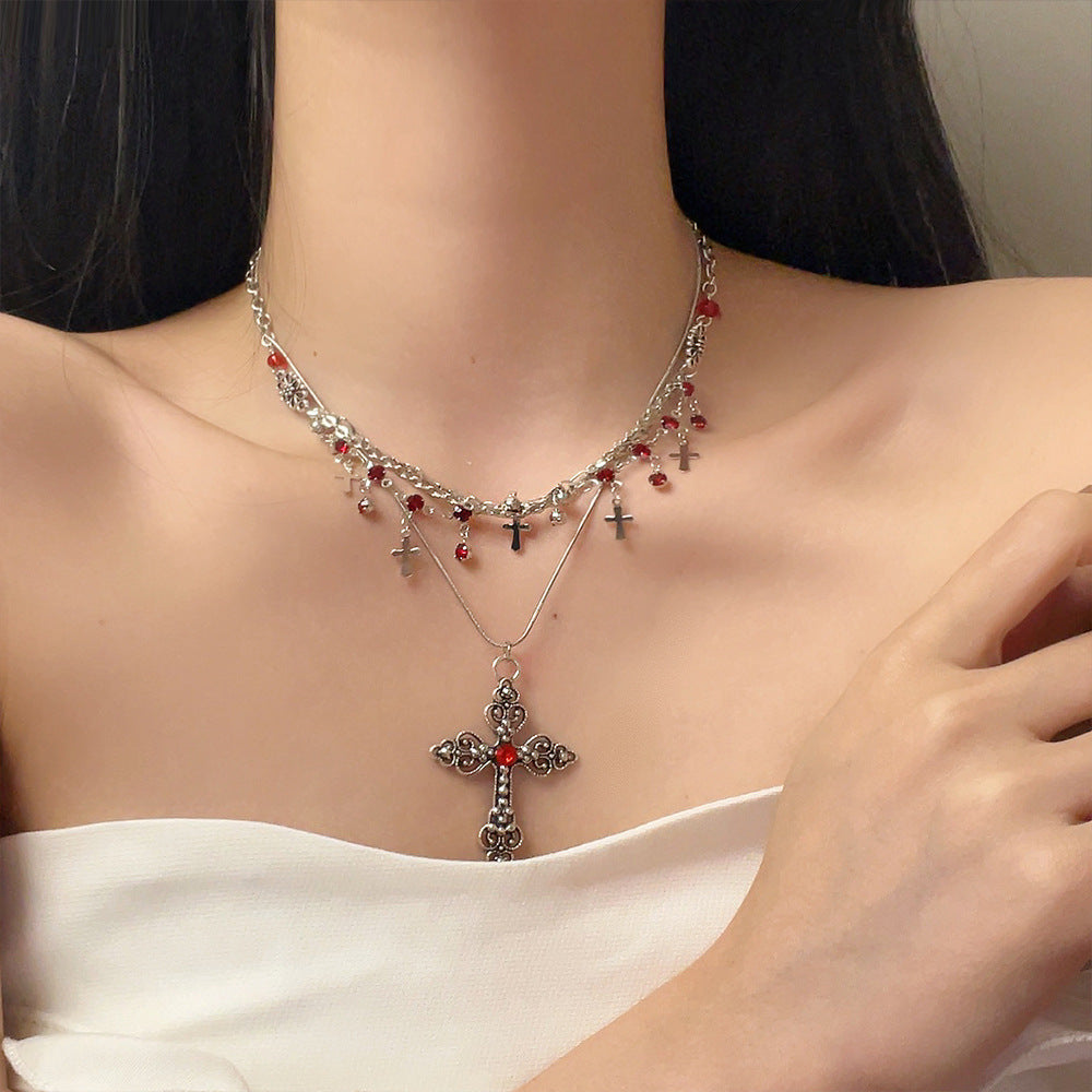 Yadira Dark Cross Choker [VSV8ERR1]
