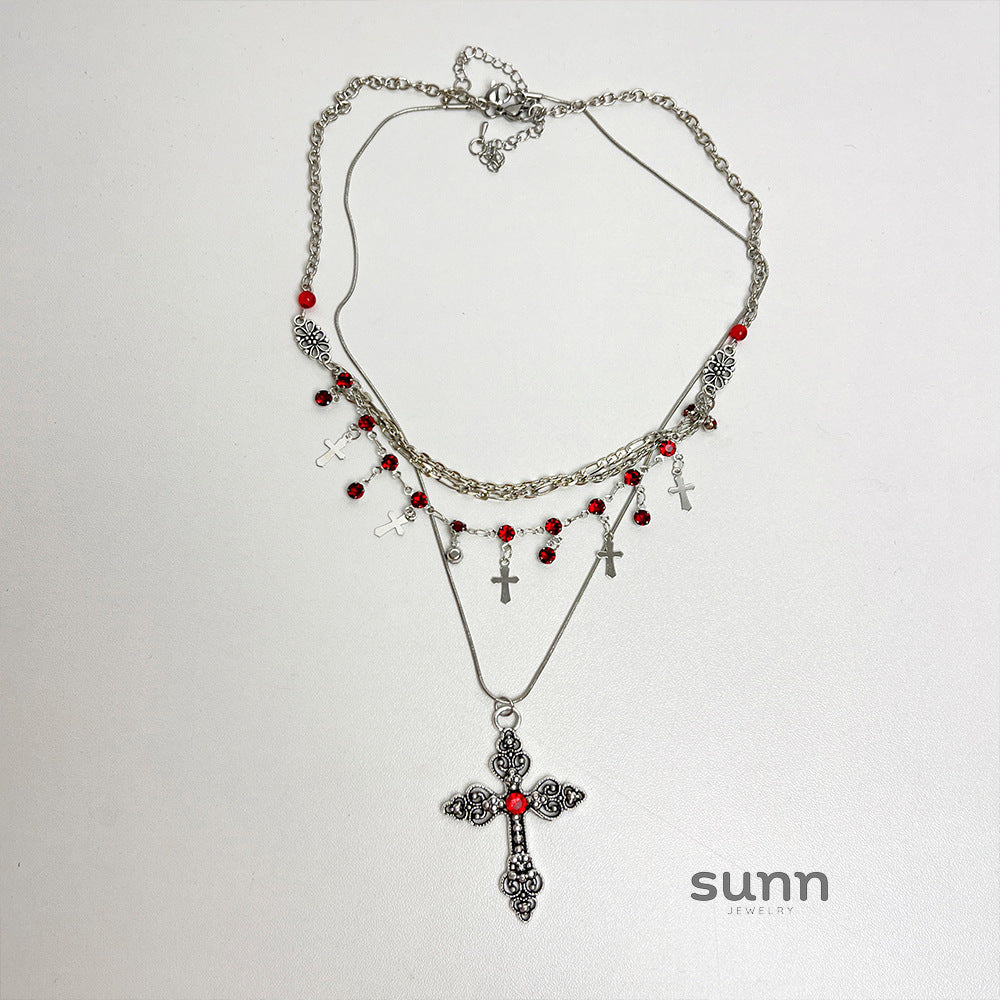 Yadira Dark Cross Choker [PQ85QN6W]