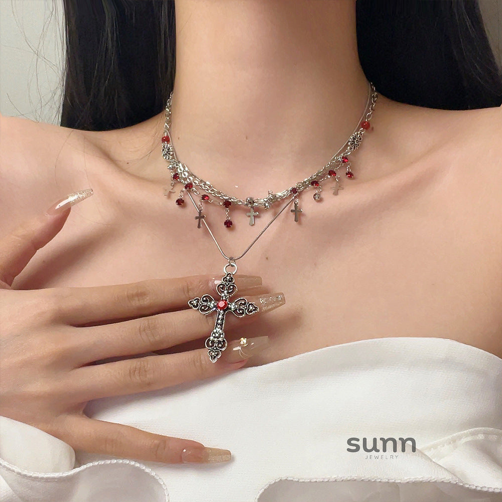 Yadira Dark Cross Choker [656A1Z9R]