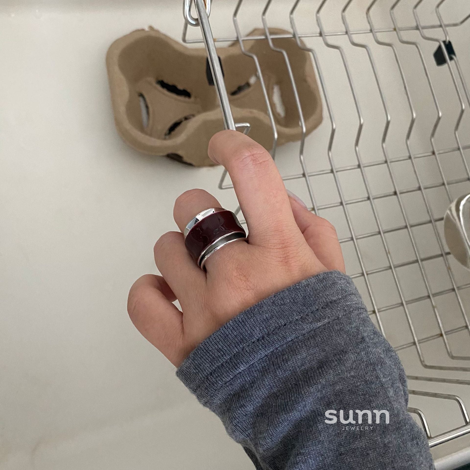 Yamileth Double Layer Enamel Ring [KYAA4K4J]