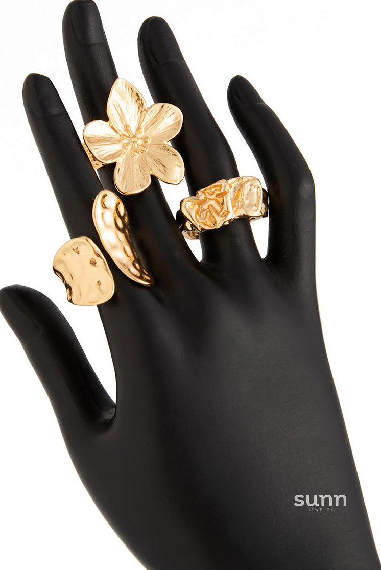 Yanely Baroque Pearl Ring Set [H44RSBAU]