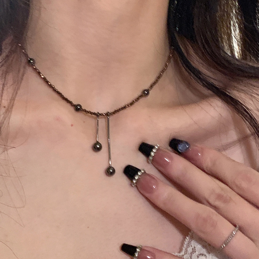Yaneth Coffee Crystal Necklace