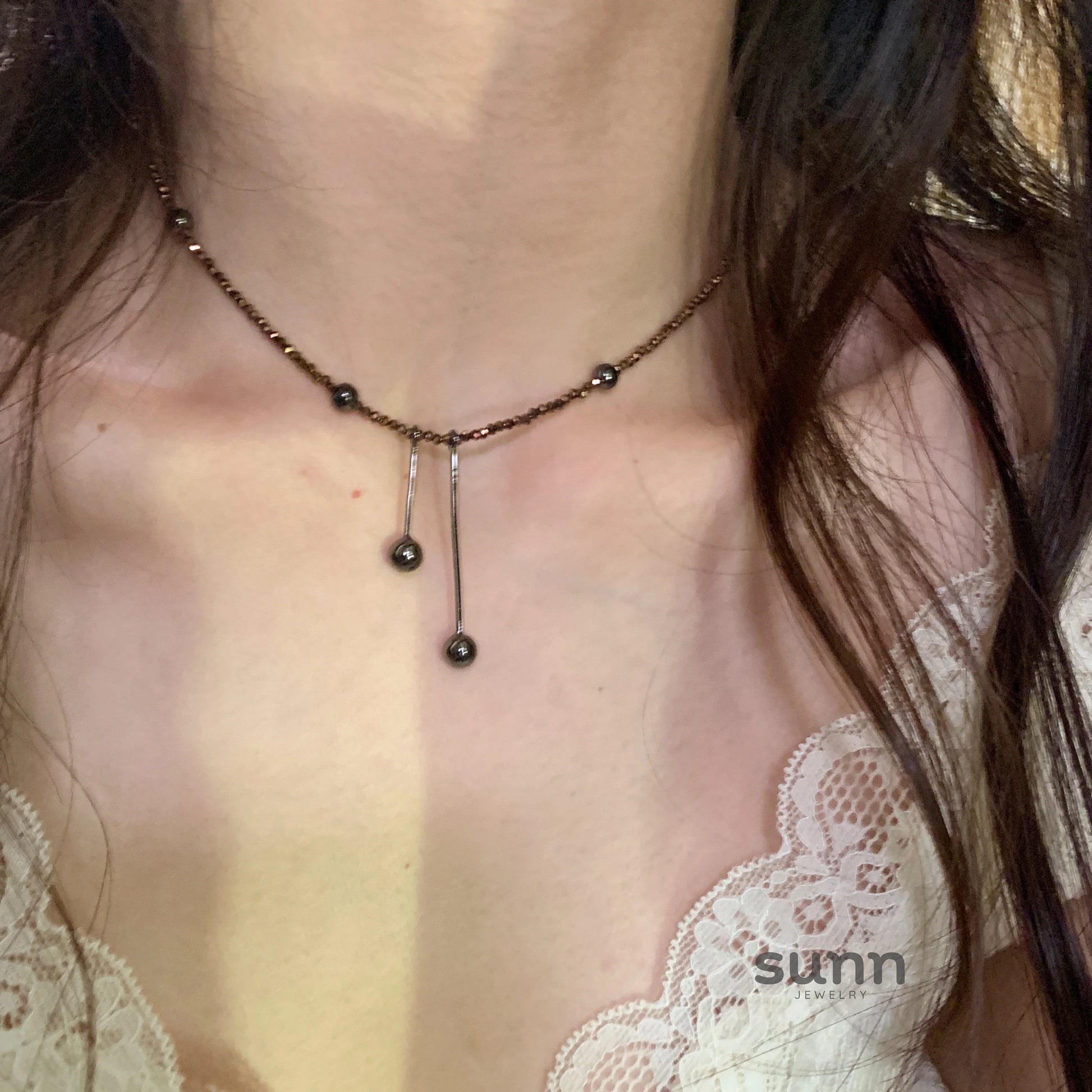 Yaneth Coffee Crystal Necklace