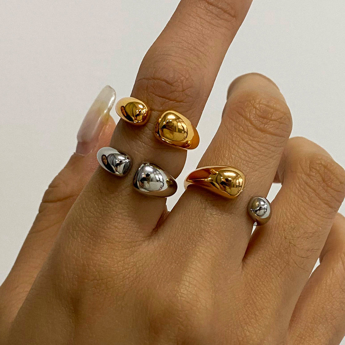 Yarely Geometric Steel Rings [E6AJ19J4]