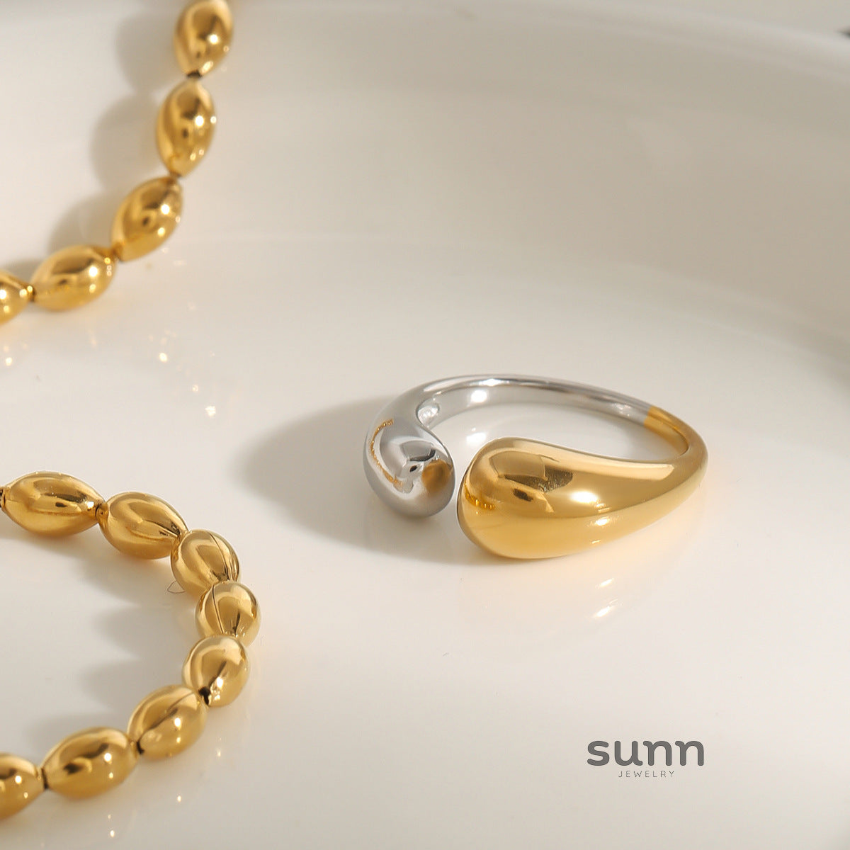 Yarely Geometric Steel Rings [VTQWQ9EG]