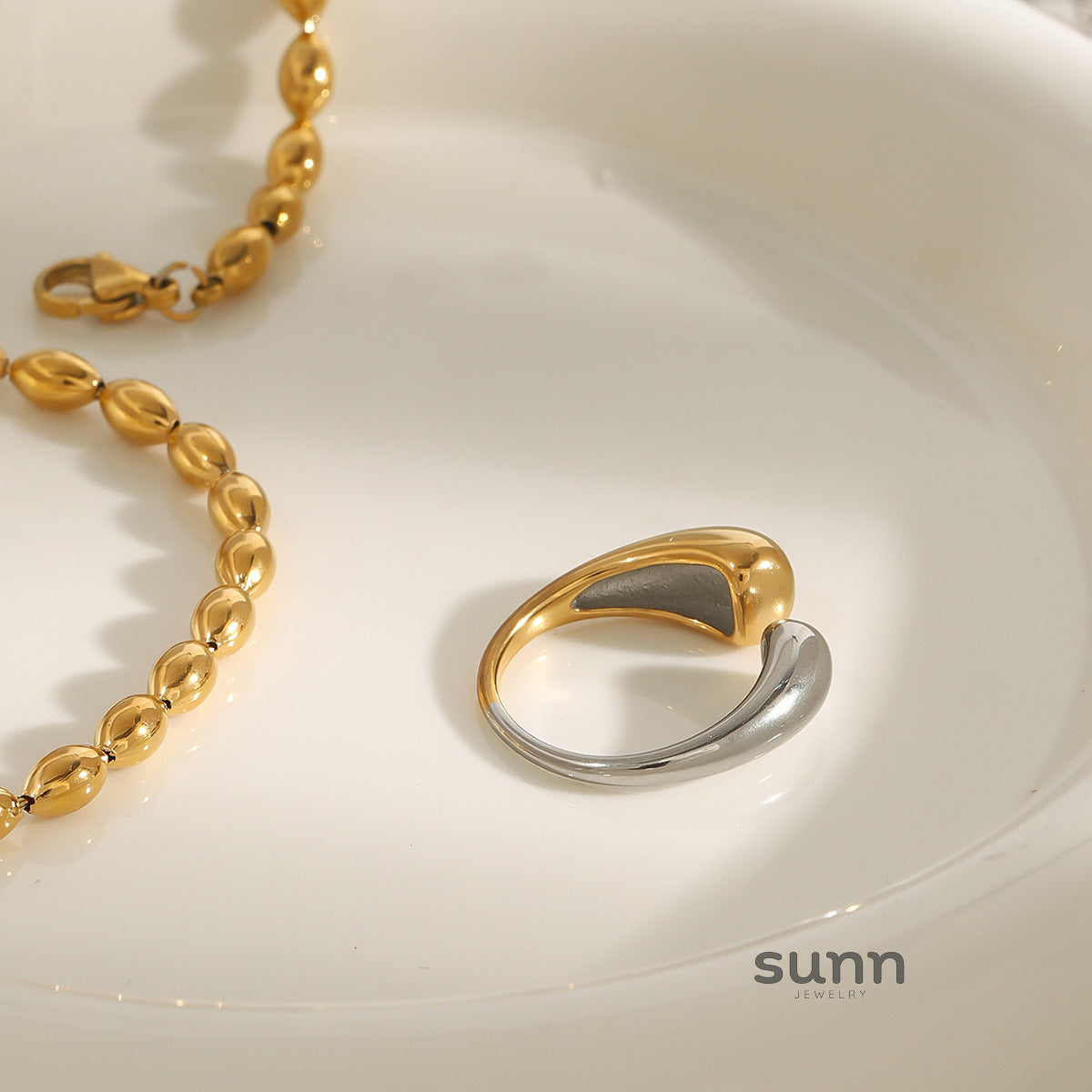 Yarely Geometric Steel Rings [P7X556AU]