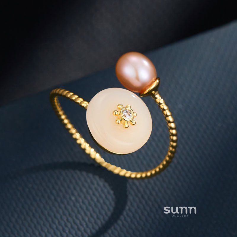 Yaritza Pearl Jade Ring [ODNXCBTH]