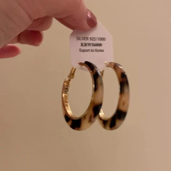Yashika Leopard Hoop Earrings