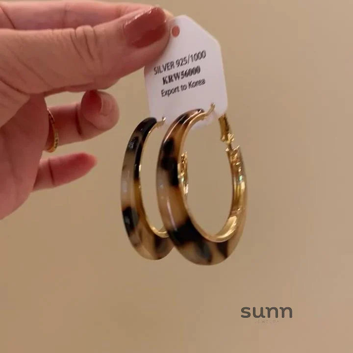 Yashika Leopard Hoop Earrings