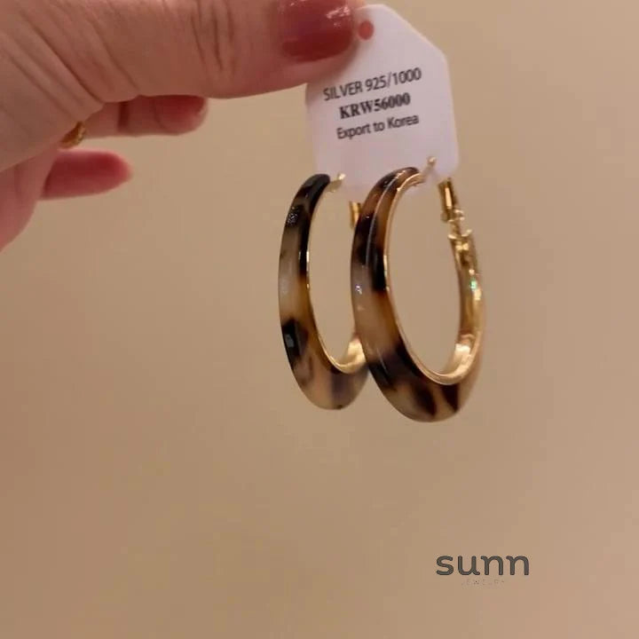 Yashika Leopard Hoop Earrings