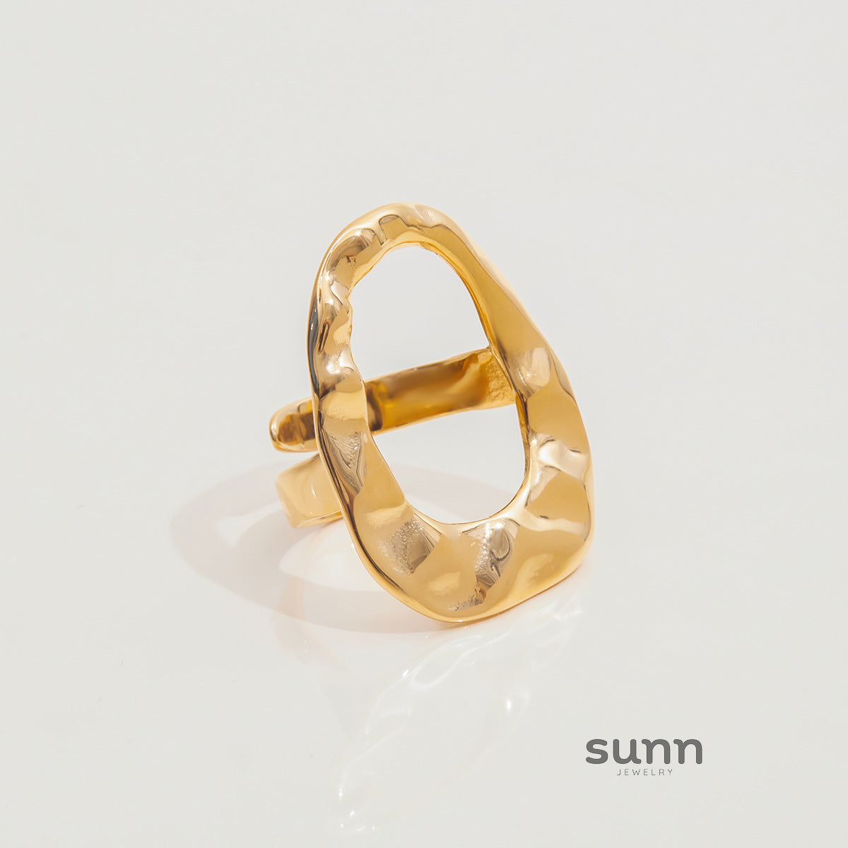 Yashvi Sculptural Steel Ring [0GUJ7YN7]
