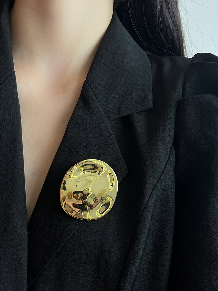Yaslin Irregular Circle Brooch
