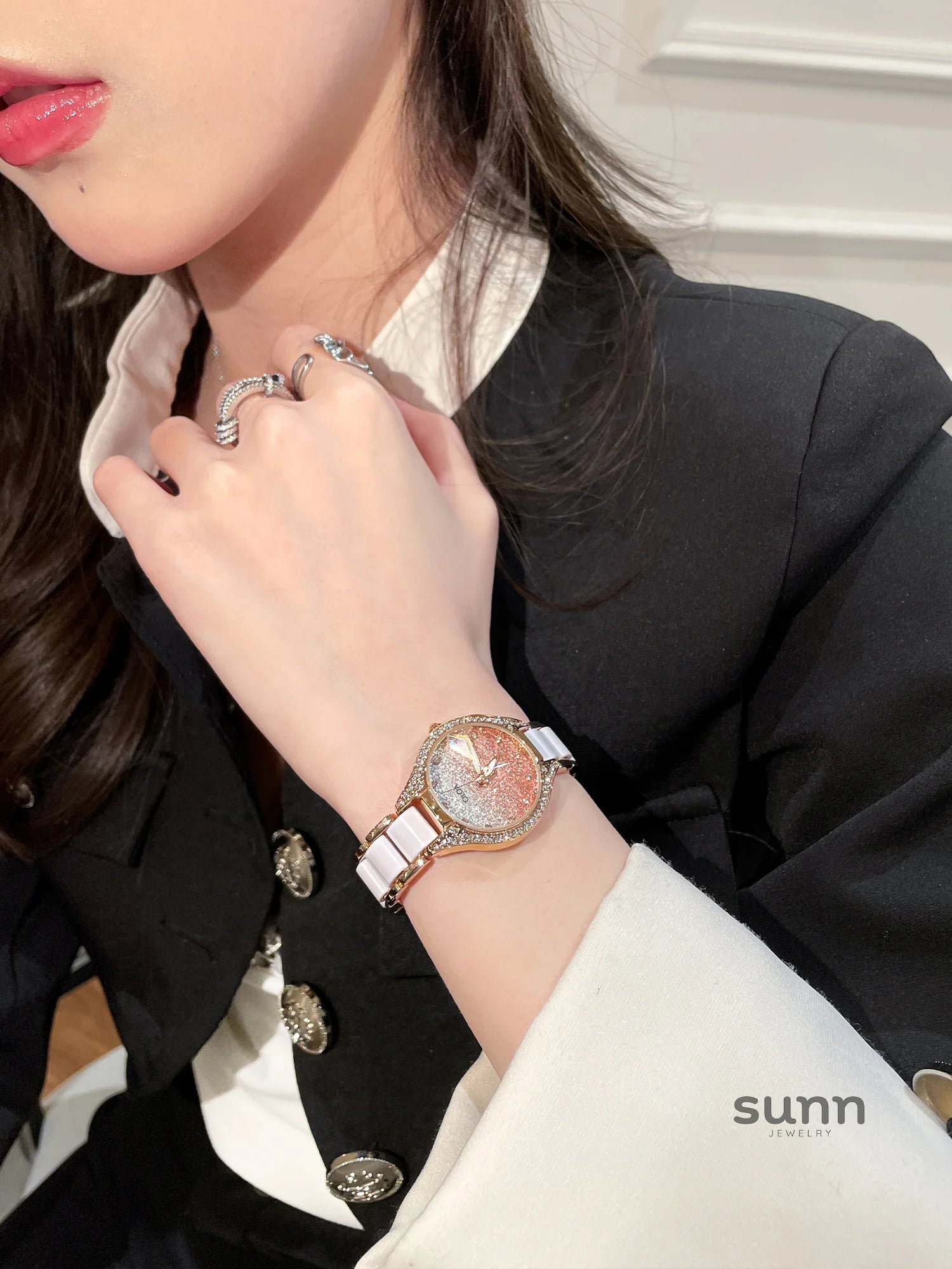 Yasmina Diamond Ceramic Watch